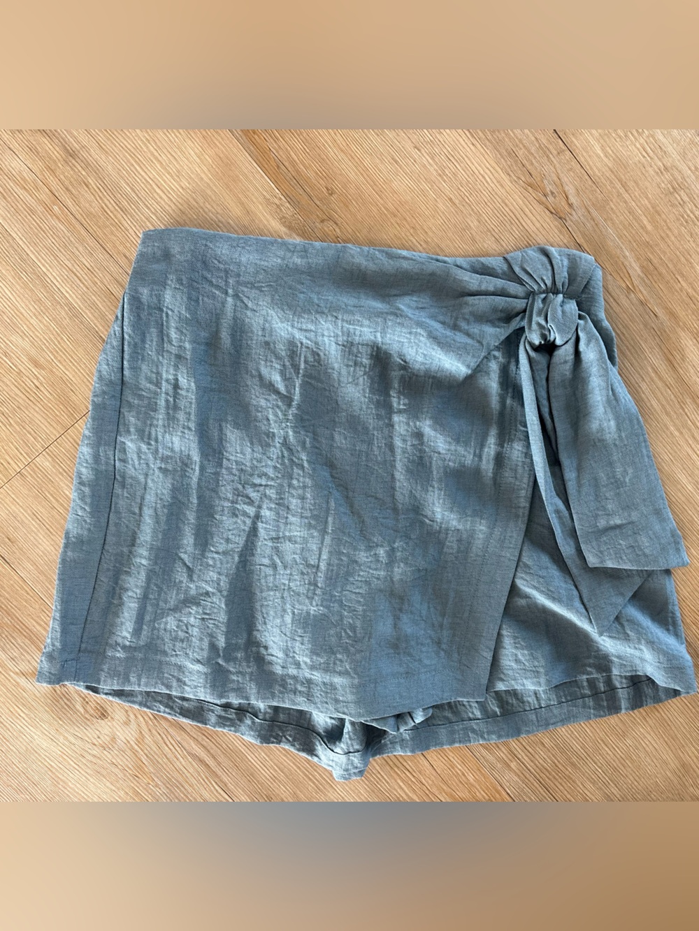 Staccato Slate Blue Wrap Skort with Side Tie